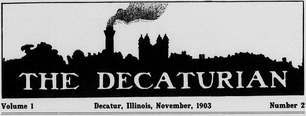 The Decaturian November 1903 page 1 flag