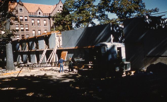 Walker Hall under construction