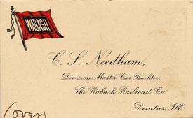 Card of C.S. Needham