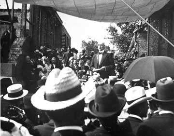 Rev. Penhallegon delivering an address