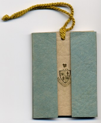 1926 Delta Delta Delta dance card