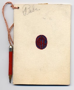 1907 ITGOST dance card