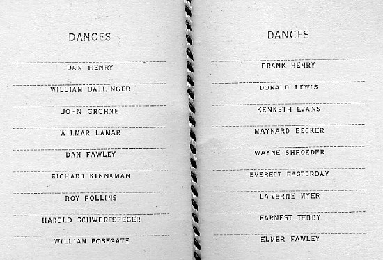 1932 TKE dance card