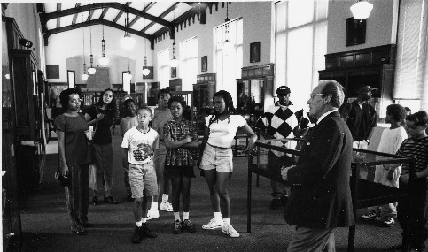 Dr. Hale giving a tour in the Birks