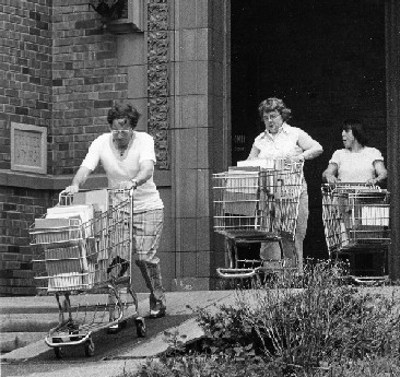 Moving from Gorin Library to Staley Library