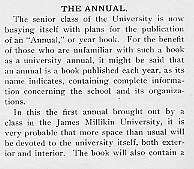 Image of the beginning of the Decaturian article from Dec. 1905
