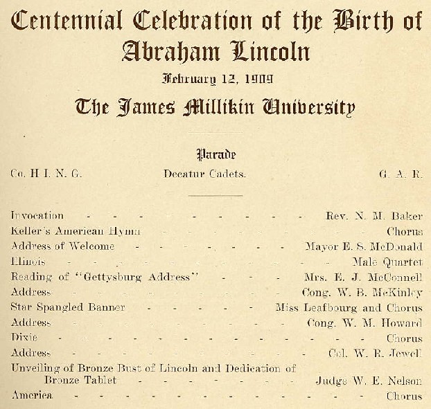 Lincoln Birthday program