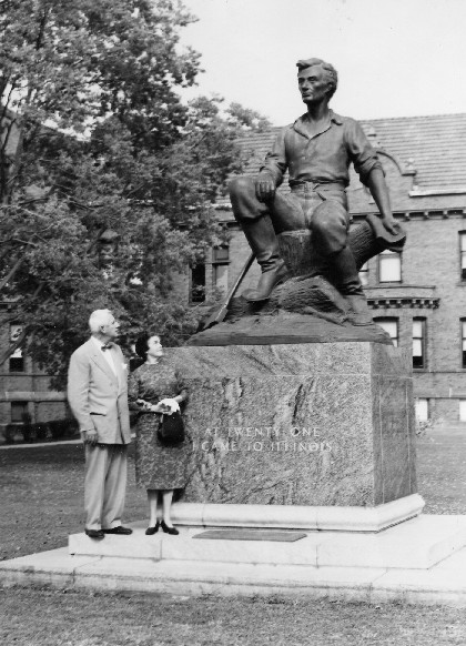 1958 image of Senator Paul Douglas and wife Emily Taft Douglas