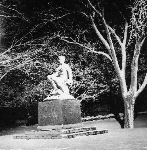 Night Image of statue