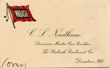 C.S. Needham business card