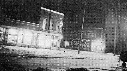 Image from 1923 Millidek showing corner of West Main &amp; Oakland