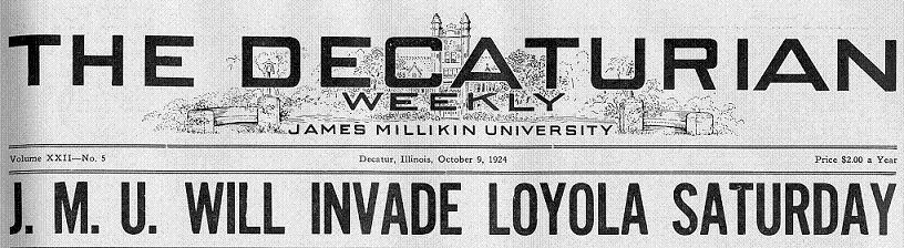 Headline from Decaturian 9 October 1924