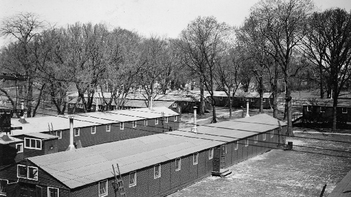 wooden barracks