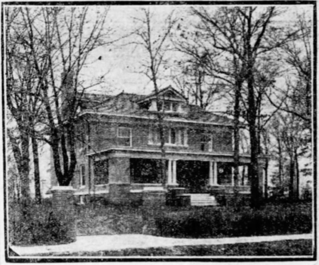 An old black and white photo of the Brownback house