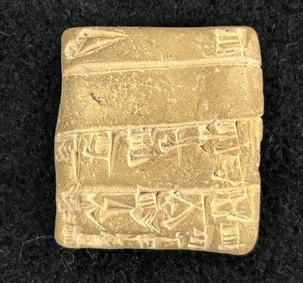 Cuneiform tablet 2, side A
