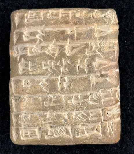 Cuneiform tablet 1, side A