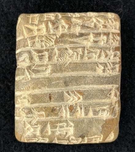 Cuneiform tablet 1, side B