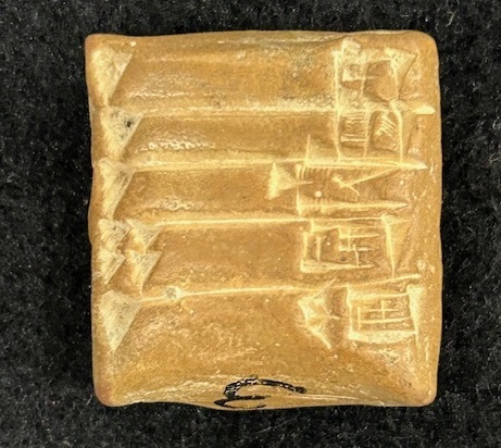 Cuneiform tablet 3, side A