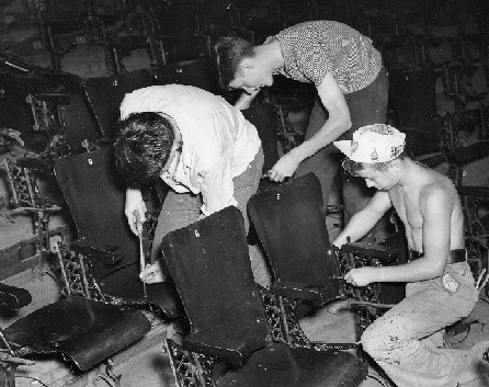 students remodeling seats