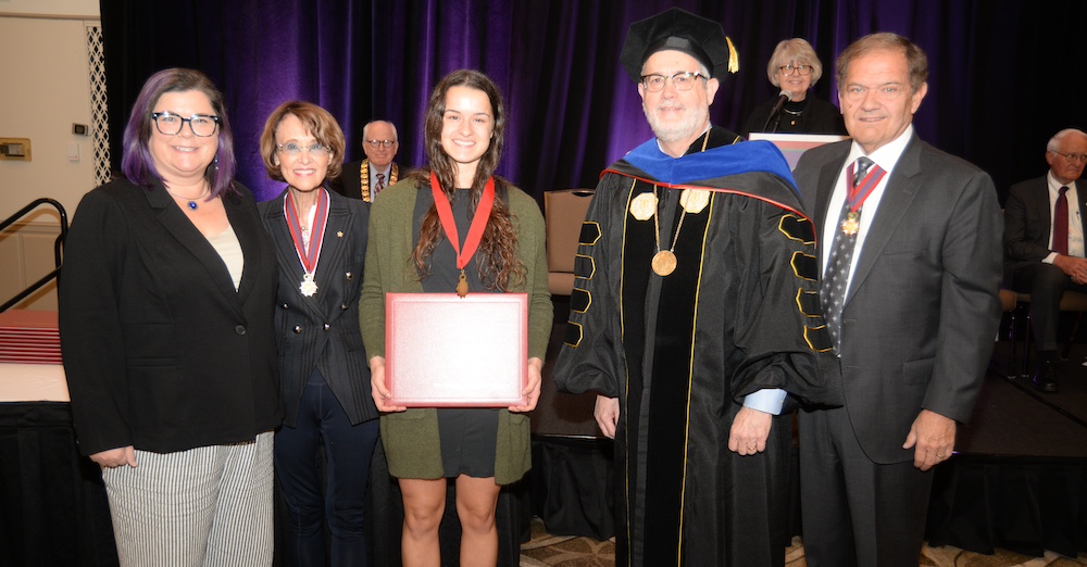 Elyce Knudsen recieving award
