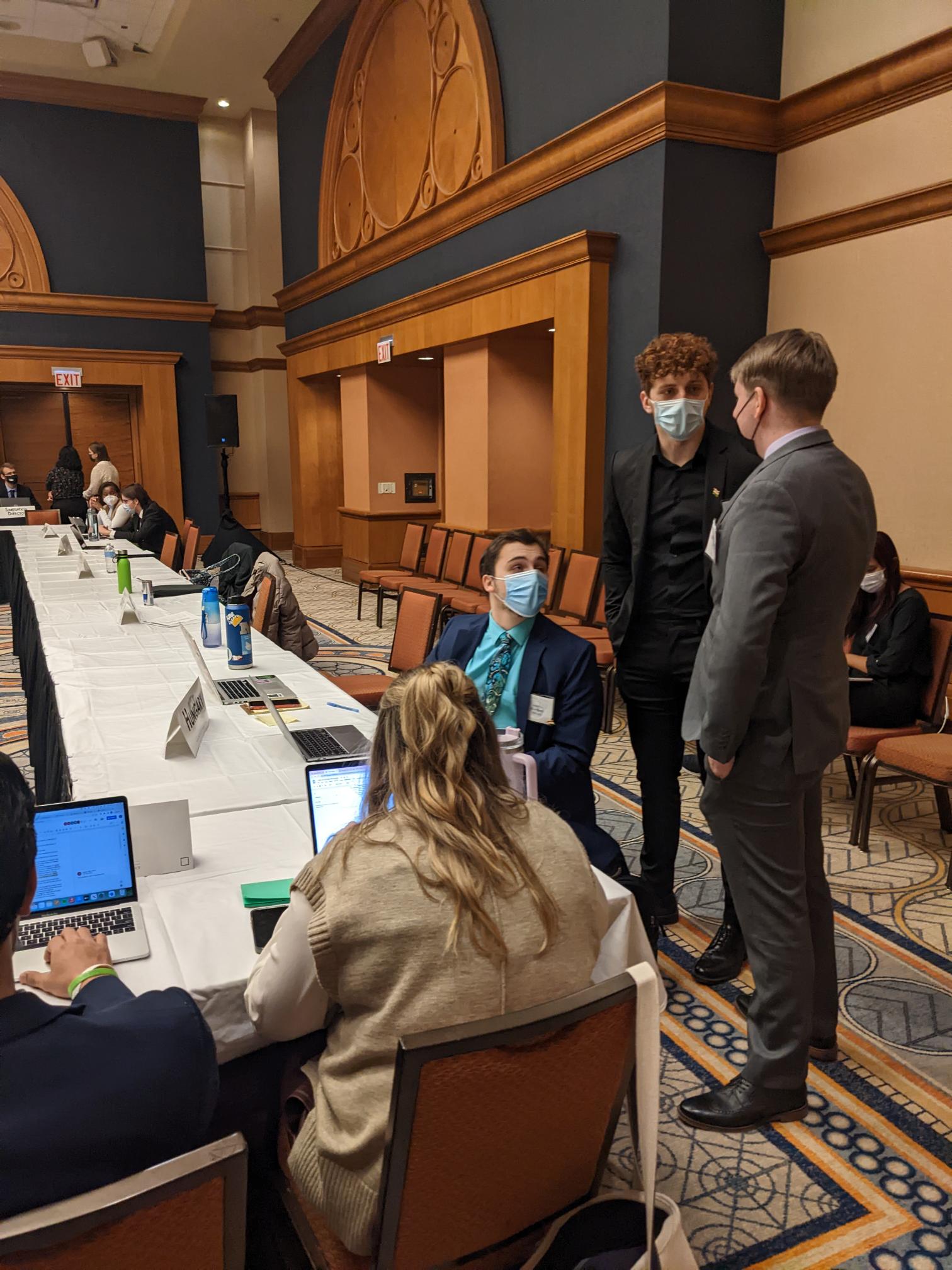 Students at Model UN conference