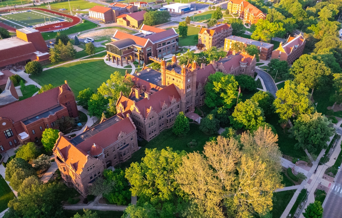 aerial view of campus