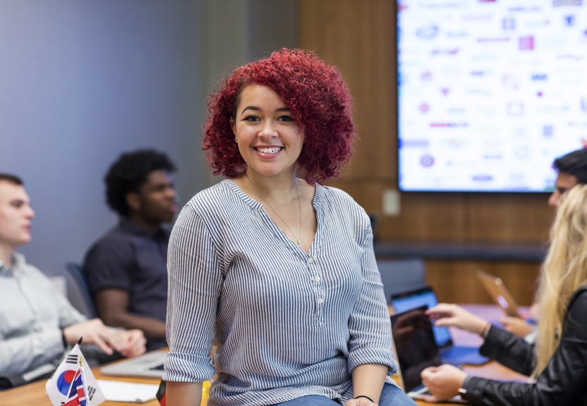 Student smiling