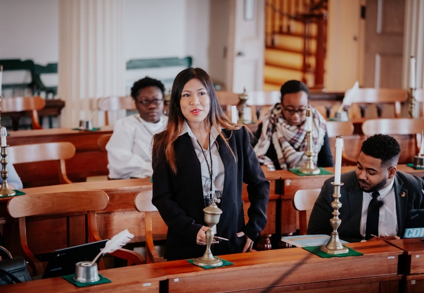 female in courtroom