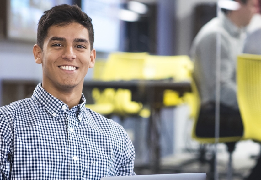 Student smiling