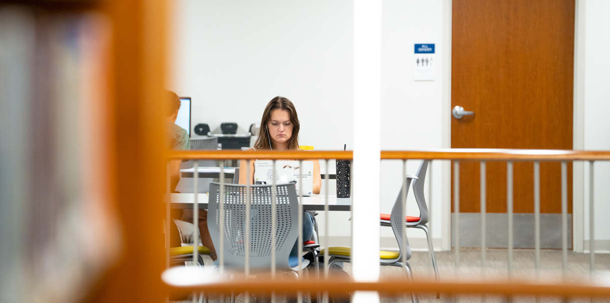 Student studying