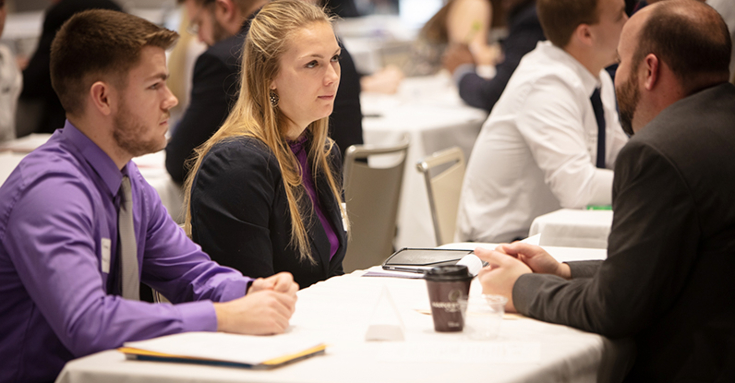 students interviewing