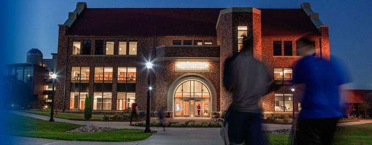 students walking on campus