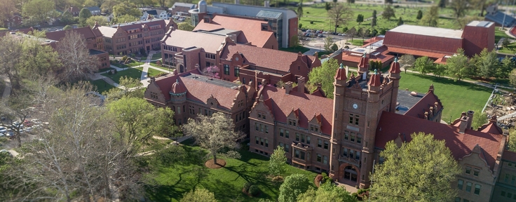 Aerial view of Millikin Campus