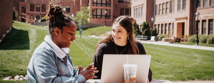 students outside