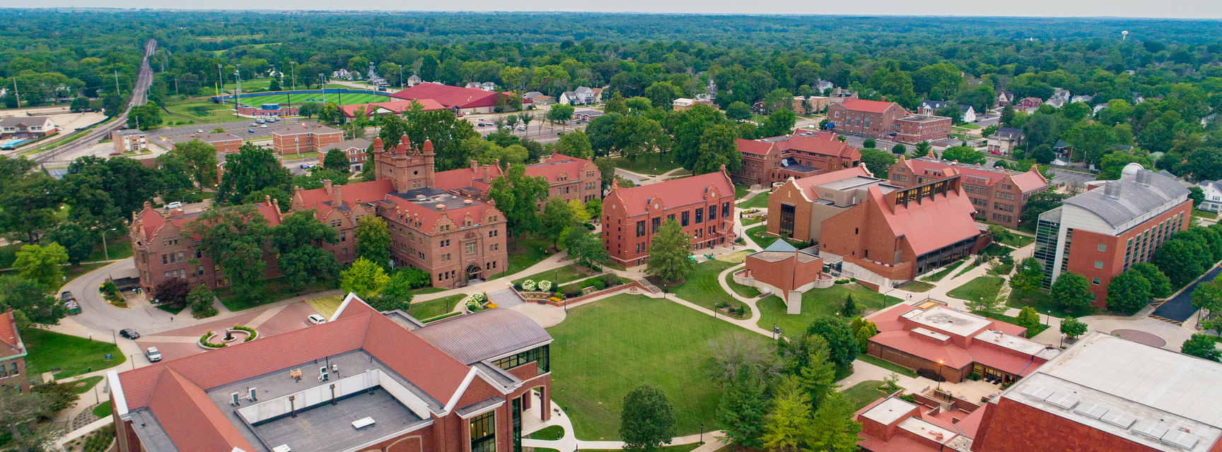 Aerial view of Millikin Campus