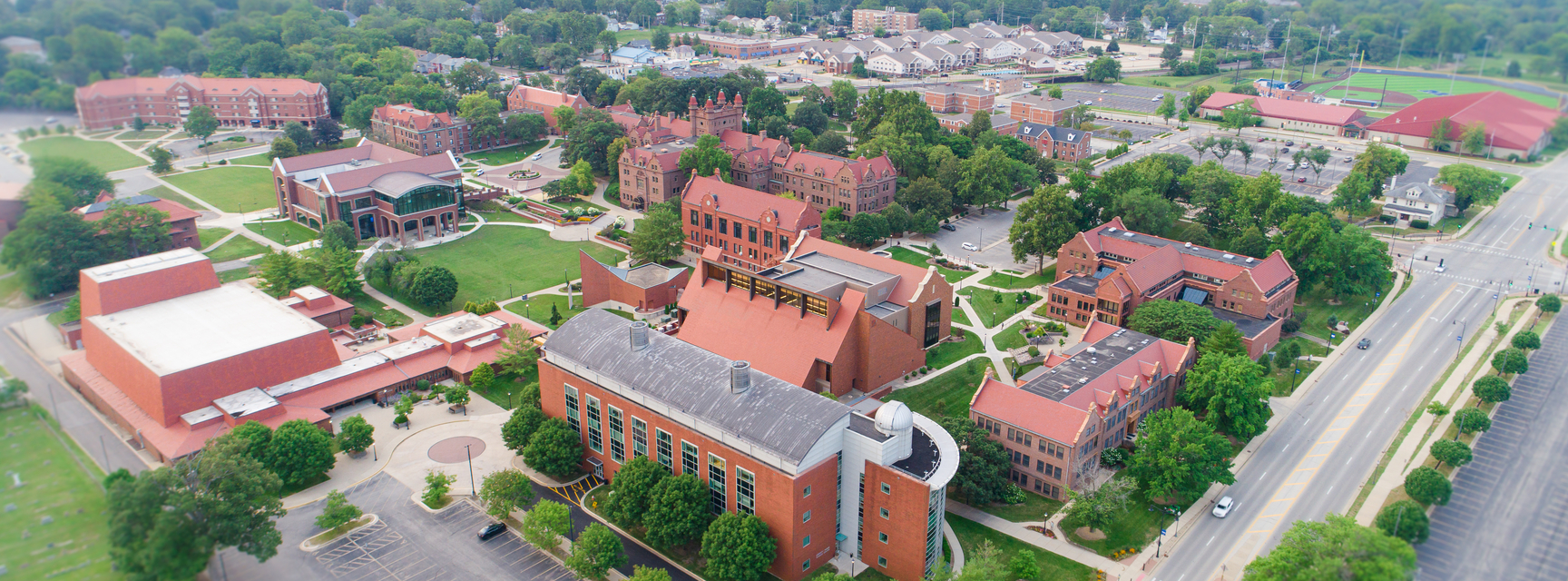 Aerial view of Millikin Campus