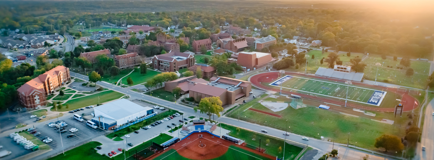 aerial view of campus