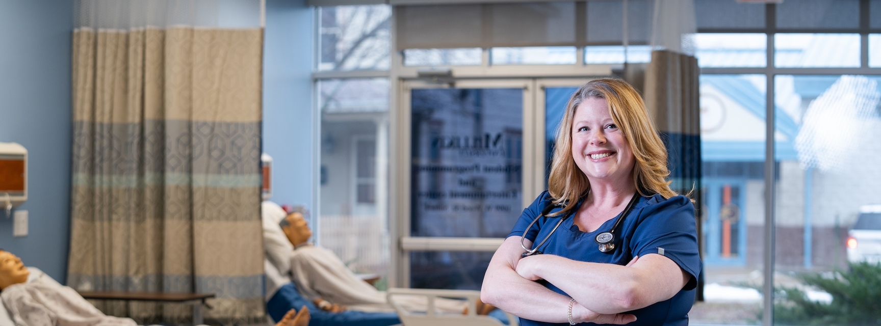 Nursing student smiling