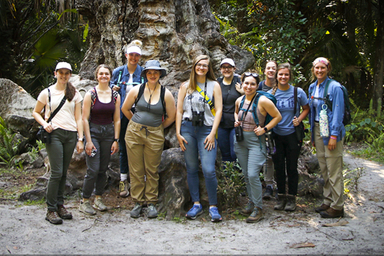 students on trip