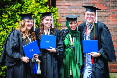 Commencement students