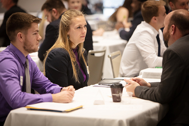 students interviewing