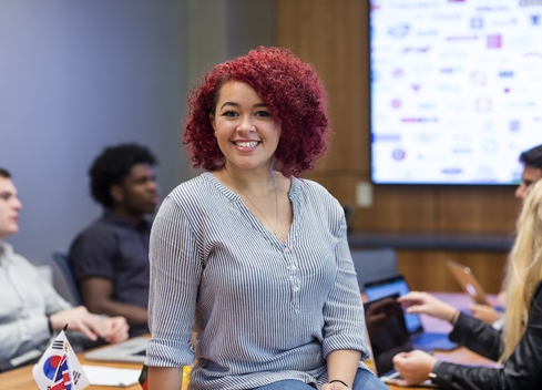 Student smiling