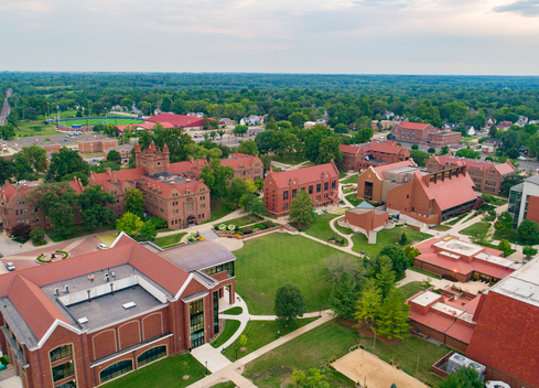 Aerial view of Millikin Campus