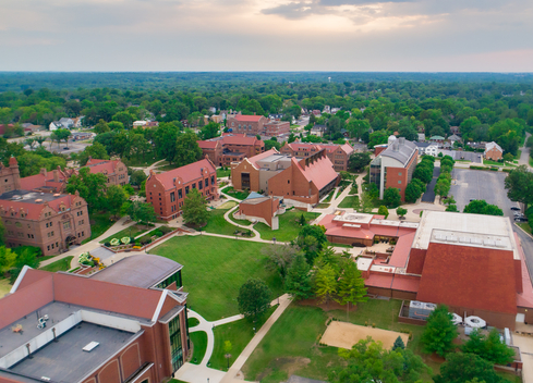 Aerial view of Millikin Campus