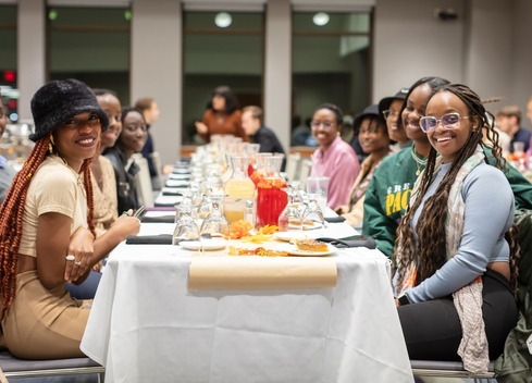 Students smiling