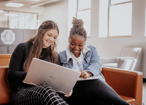 Students studying