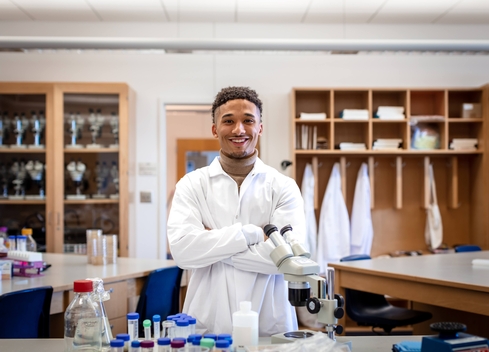 Student in laboratory