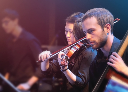 students playing instruments