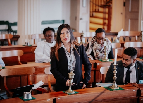 female in courtroom