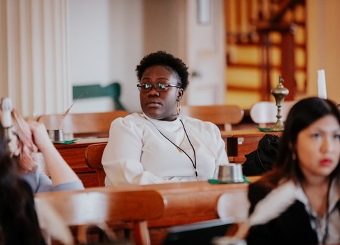 Student in court room